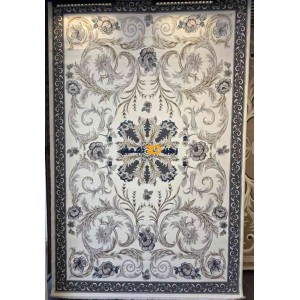 Luxury Turkish rug French pattern 34202A sky cream color size 300*400