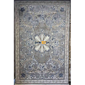 سجاد تركي الفاخر نقش فرنسي 34202A لون رصاصي مقاس 300*400
