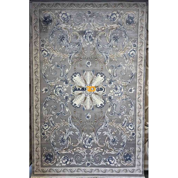 Luxury Turkish rug French pattern 34202A sky gray color size 150*220