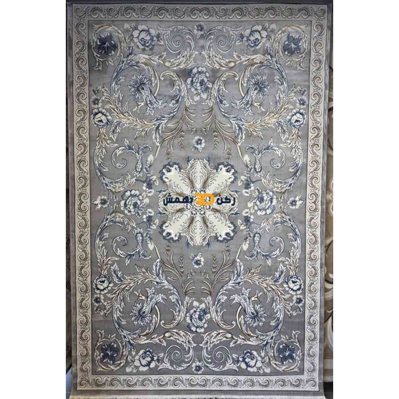 سجاد تركي الفاخر نقش فرنسي 34202A لون رصاصي مقاس 150*220
