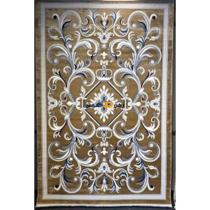Luxury Turkish rug French pattern 40642A sky golden color size 250*350