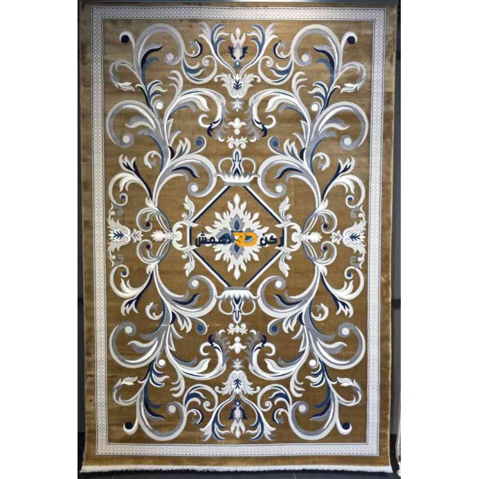 Luxury Turkish rug French pattern 40642A sky golden color size 150*220