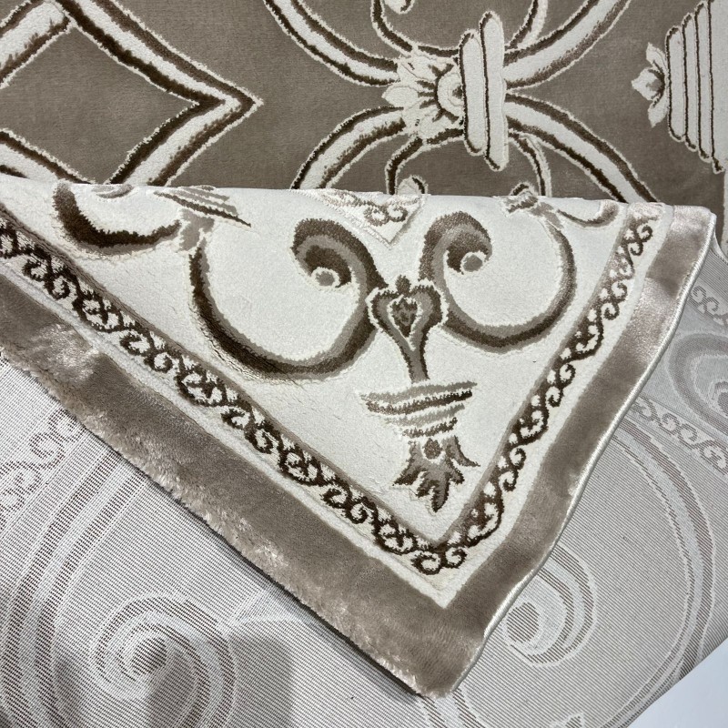 سجاد تركي عنتاب 8487A بيج غامق مقاس 100*300