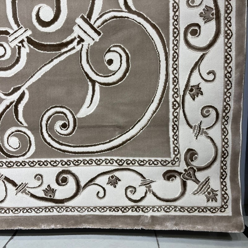 سجاد تركي عنتاب 8487A بيج غامق مقاس 100*300