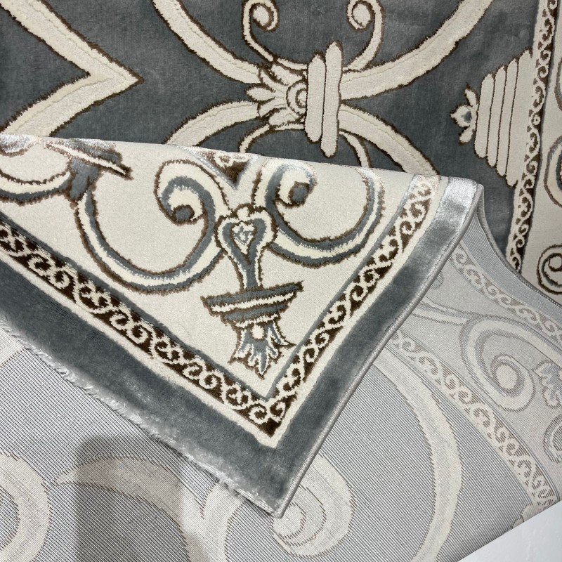 سجاد تركي عنتاب 8487A رصاصي مقاس 100*300