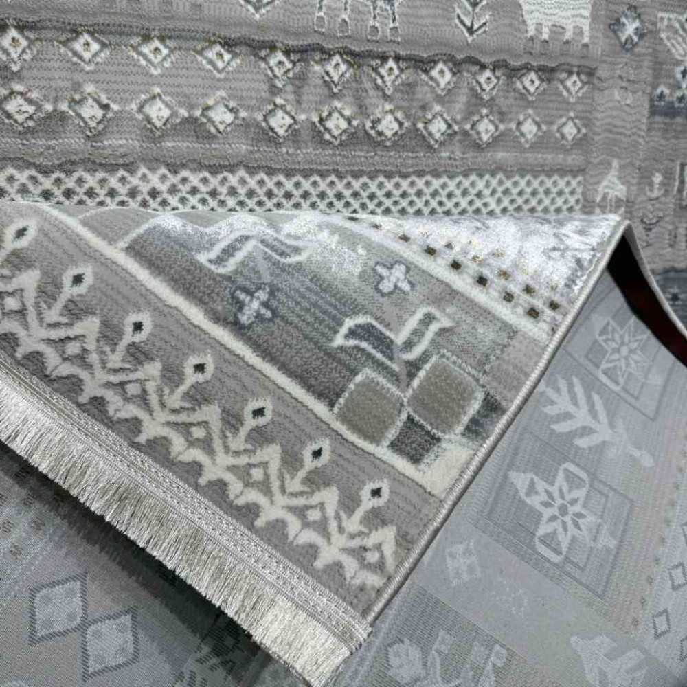 سجاد تركي ارموني 8358A رصاصي فاتح مقاس 50*80