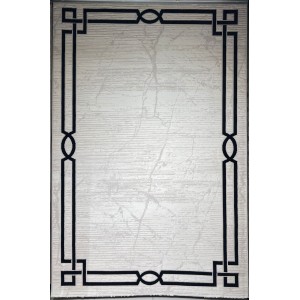 Turkish rug barwaz frame 9224A black size 200*300