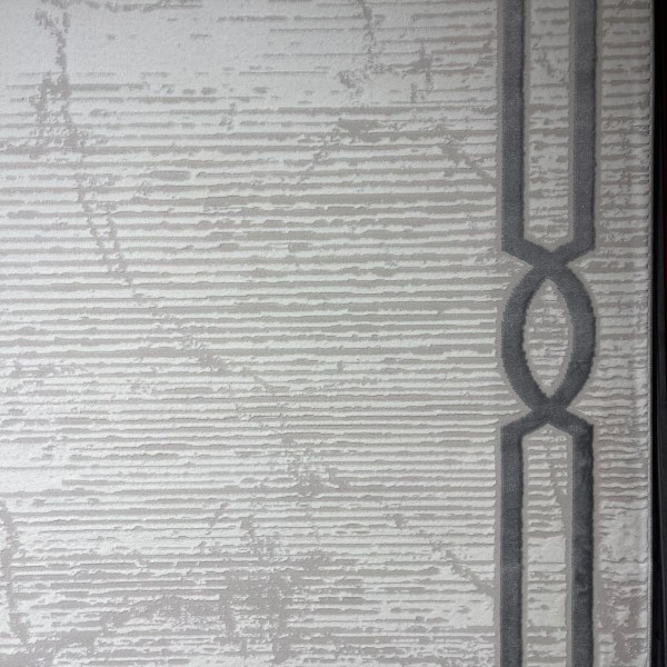 Turkish rug barwaz frame 9224A gray size 200*300