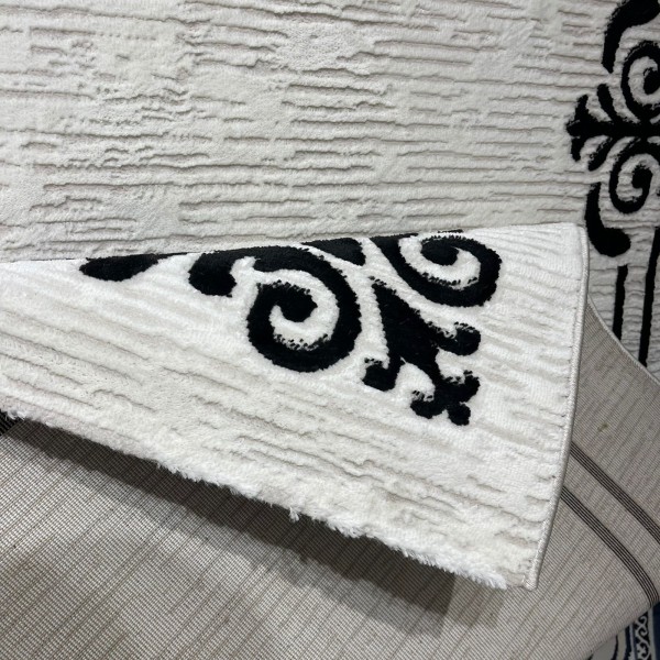 Turkish rug barwaz frame 9185A black size 150*220