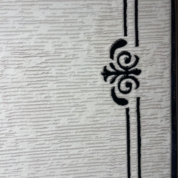 Turkish rug barwaz frame 9185A black size 150*220