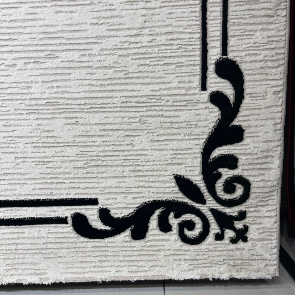 سجاد تركي اطار برواز 9185A اسود مقاس 100*300