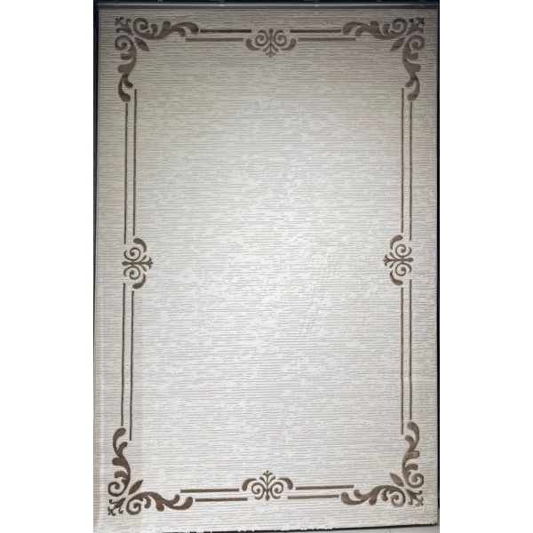 Turkish rug barwaz frame 9185A brown size 150*220