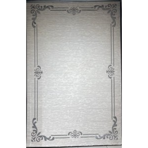 Turkish rug barwaz frame 9185A gray size 100*300