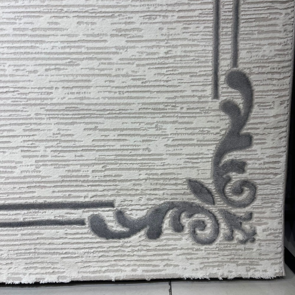 سجاد تركي اطار برواز 9185A رصاصي مقاس 100*300