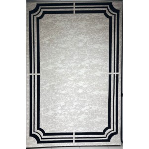 Turkish rug barwaz frame 9225A black size 200*300