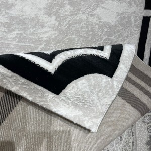 Turkish rug barwaz frame 9225A black size 200*300