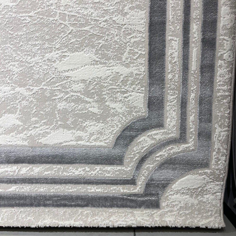 سجاد تركي اطار برواز 9225A رصاصي مقاس 100*300 سجاد تركي اطار برواز 9225A رصاصي مقاس 100*300