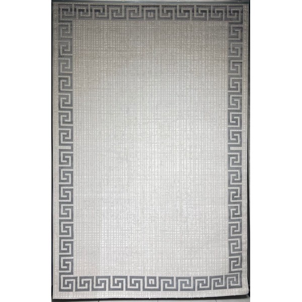 Turkish rug barwaz frame 9228A gray size 200*300