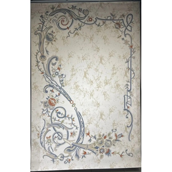 Turkish rug Berna 9572A gray size 400*500