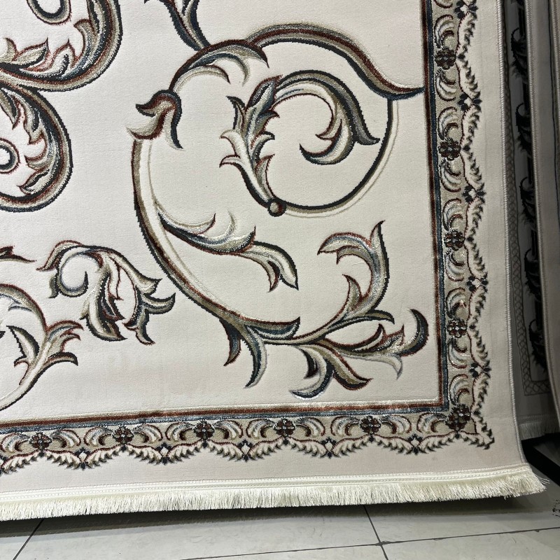 سجاد تركي ايلاف 9104A كريم بولي مقاس 50*80