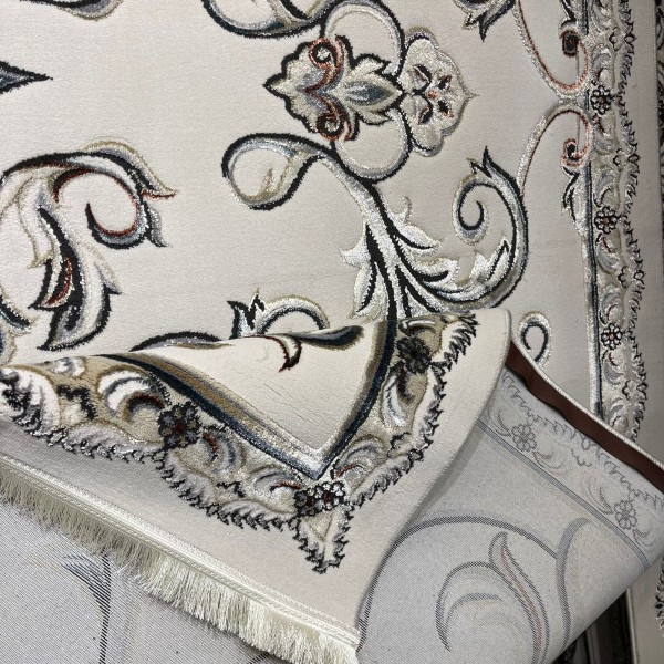 Turkish carpet Elaf 9104A gray size 50*80