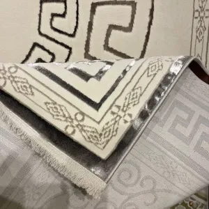 سجاد تركي هيلتون 9668A رصاصي مقاس 80*150