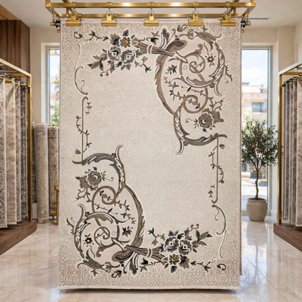 سجاد تركي هيلتون 9803A بيج مقاس 200*300