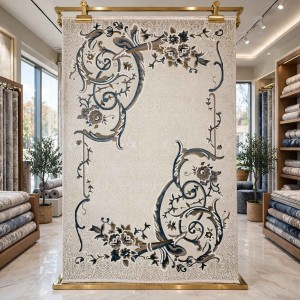 سجاد تركي هيلتون 9803A سماوي مقاس  100*200