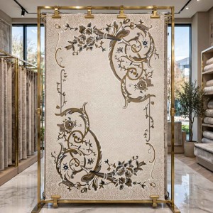 سجاد تركي هيلتون 9803A ذهبي مقاس 300*400