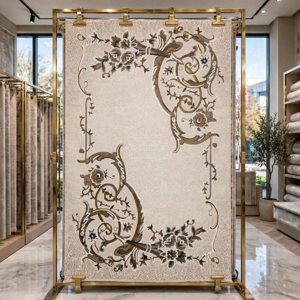 سجاد تركي هيلتون 9803A ذهبي مقاس 300*400