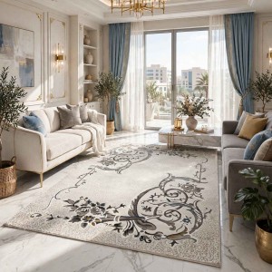 سجاد تركي هيلتون 9803A رصاصي مقاس  100*400