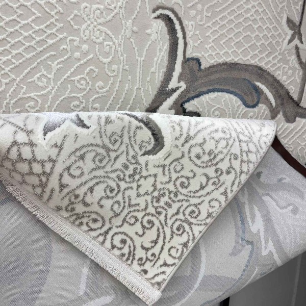 سجاد تركي هيلتون 9803A رصاصي مقاس  100*400