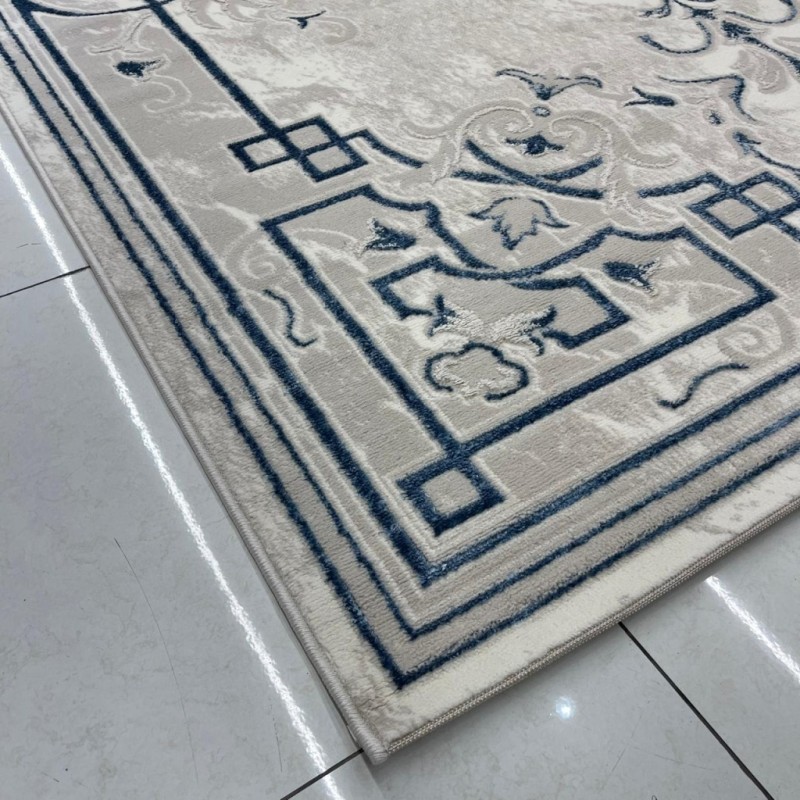 سجاد تركي خزامى 9851A سماوي مقاس 300*400 - سجاد تركي كلاسيك