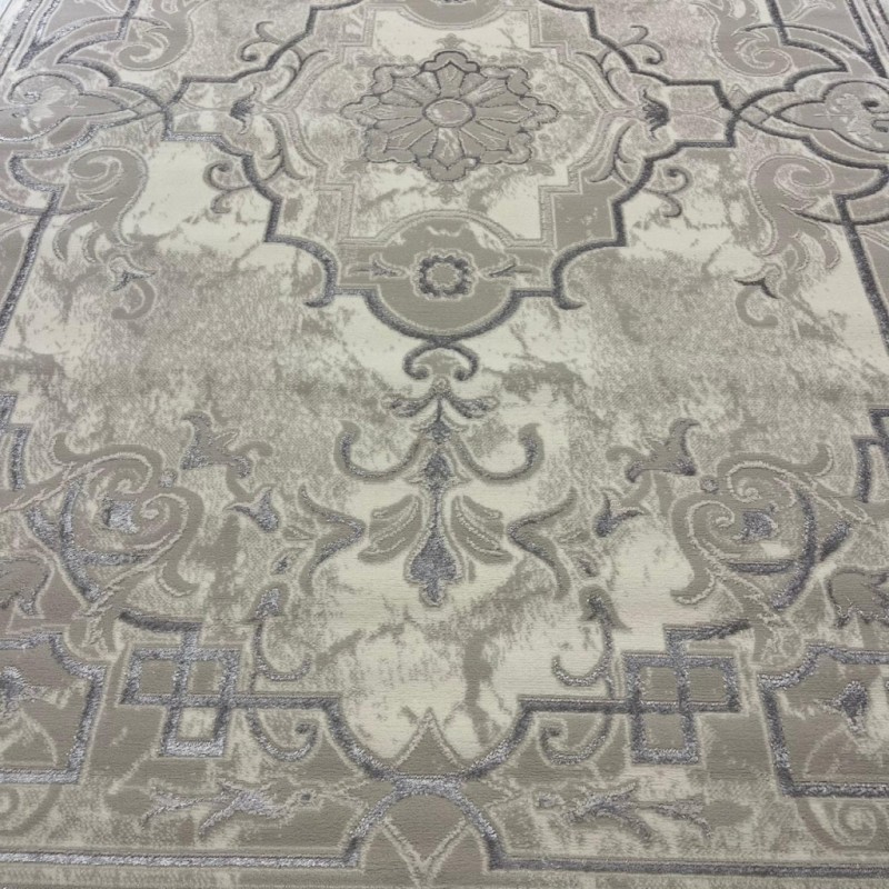 سجاد تركي خزامى 9851A رصاصي مقاس 200*300 - سجاد تركي كلاسيك