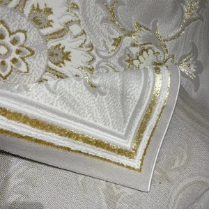 Turkish Lavender Rug 9854A Sky golden Size 50*80