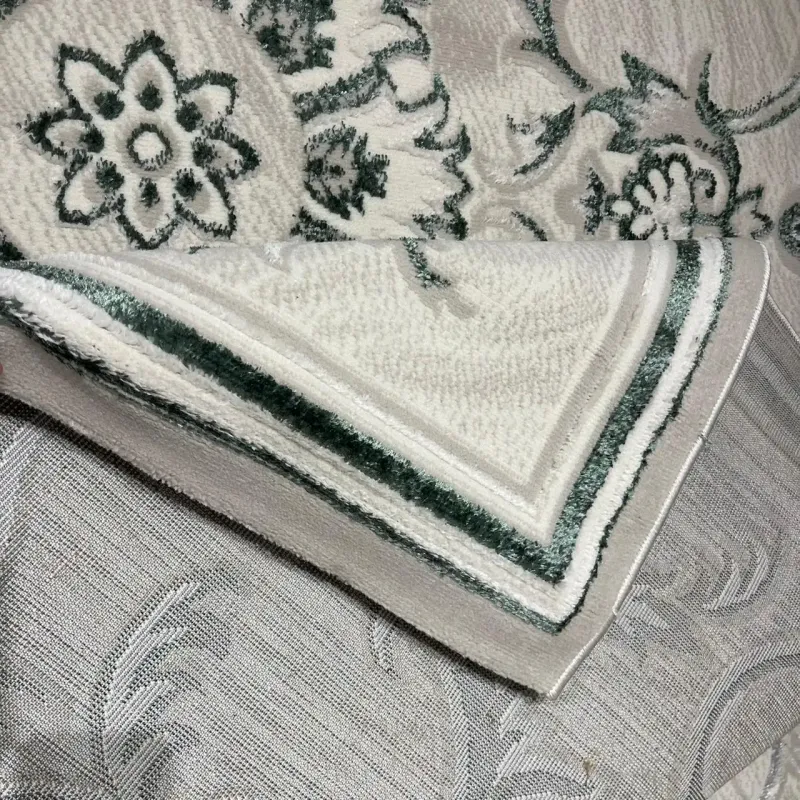 سجاد تركي خزامى 9854A اخضر مقاس 150*220 - سجاد فرنسي شرقي