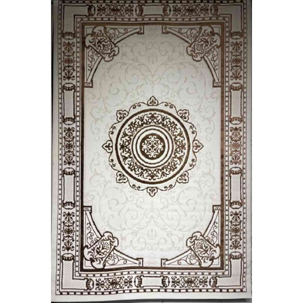 lina Turkish Rug 9095A brown Color Size 100*200