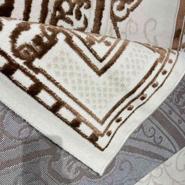 lina Turkish Rug 9095A brown Color Size 100*200