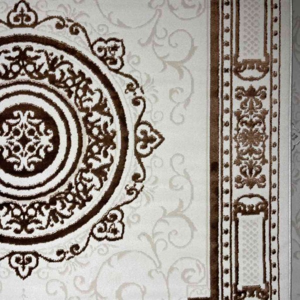 lina Turkish Rug 9095A brown Color Size 100*200