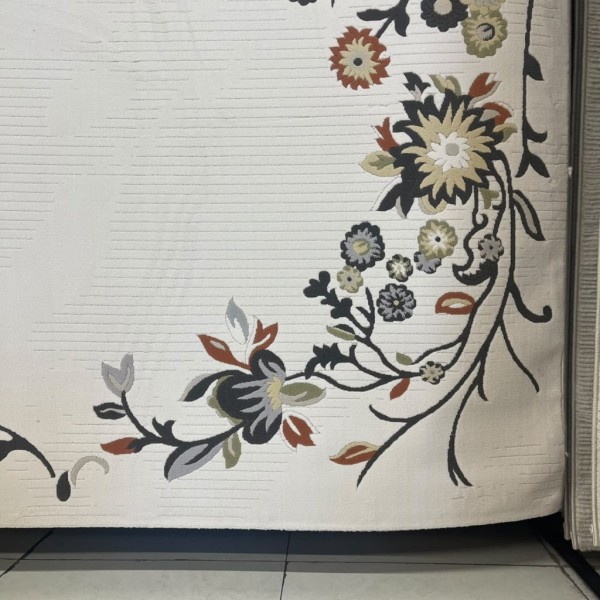 سجاد نخبة تركي A139A كريم انتراسيت مقاس 100*300