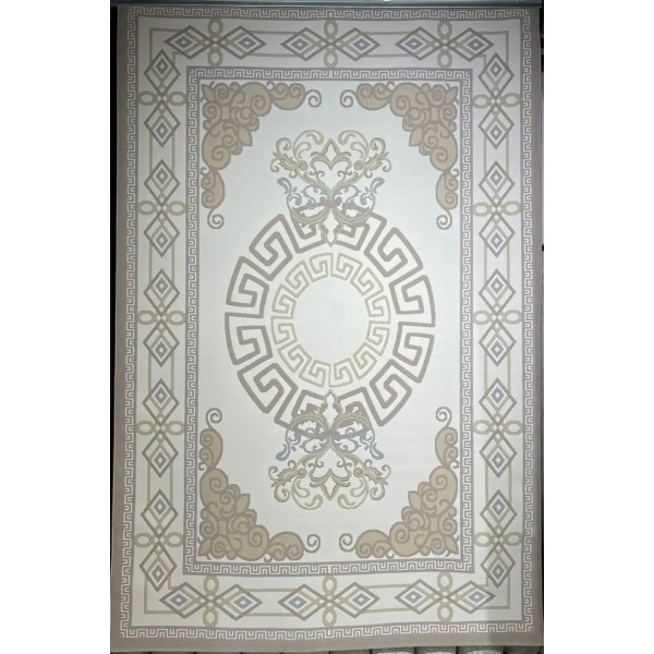 سجاد تركي مودرن العشراء 9660A بيج غامق مقاس 100*200