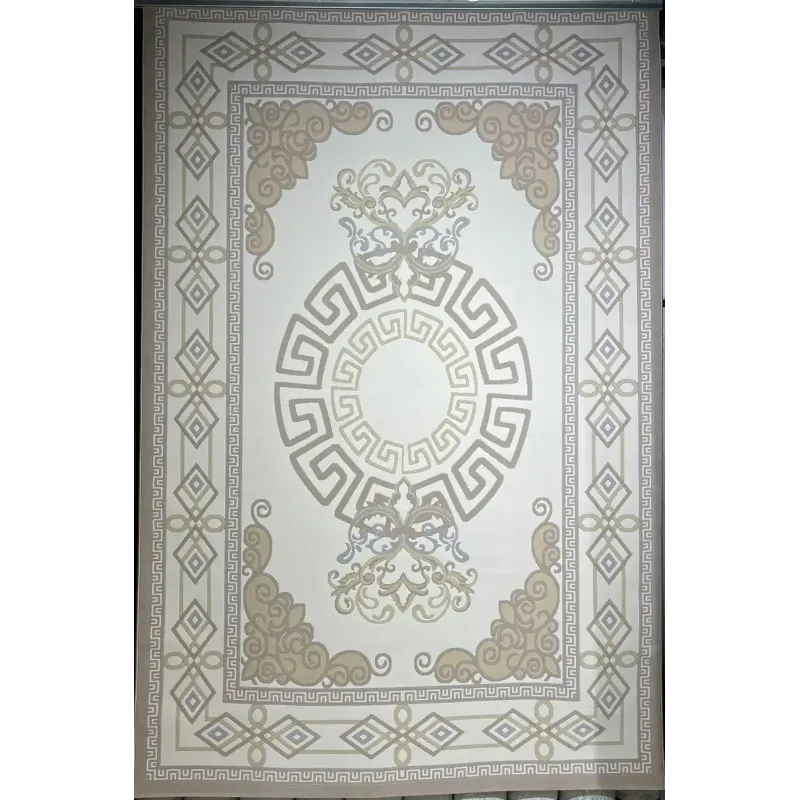 سجاد تركي مودرن العشراء 9660A بيج غامق مقاس 80*150