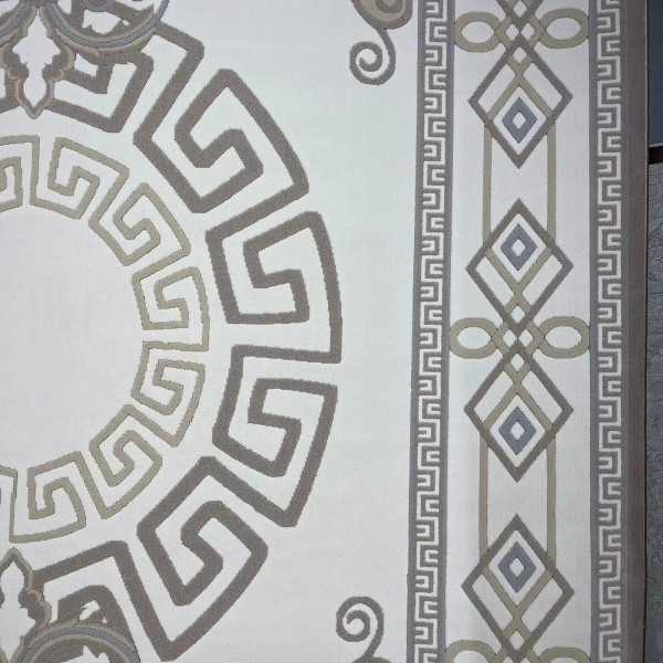 سجاد تركي مودرن العشراء 9660A بيج غامق مقاس 100*200