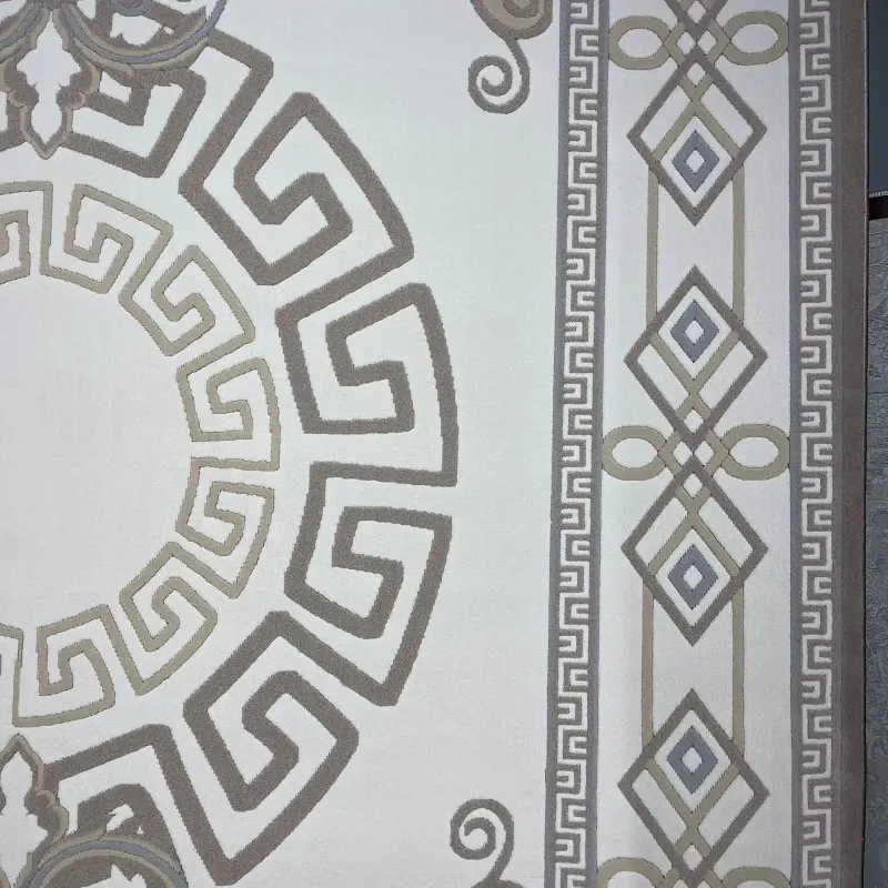 سجاد تركي مودرن العشراء 9660A بيج غامق مقاس 80*150