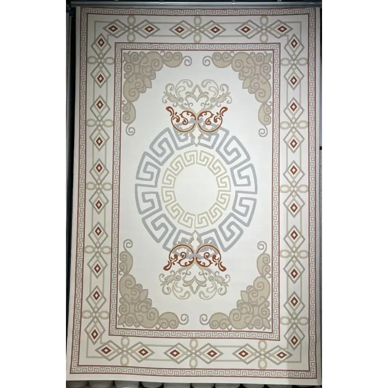 سجاد تركي مودرن العشراء 9660A بيج فاتح مقاس 80*150