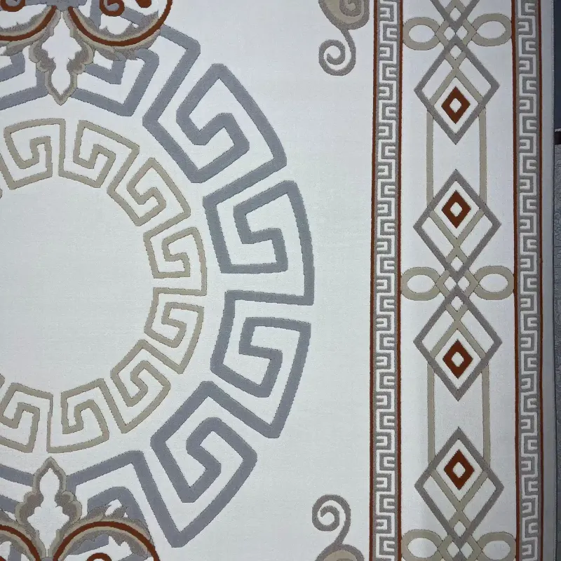 سجاد تركي مودرن العشراء 9660A بيج فاتح مقاس 80*150