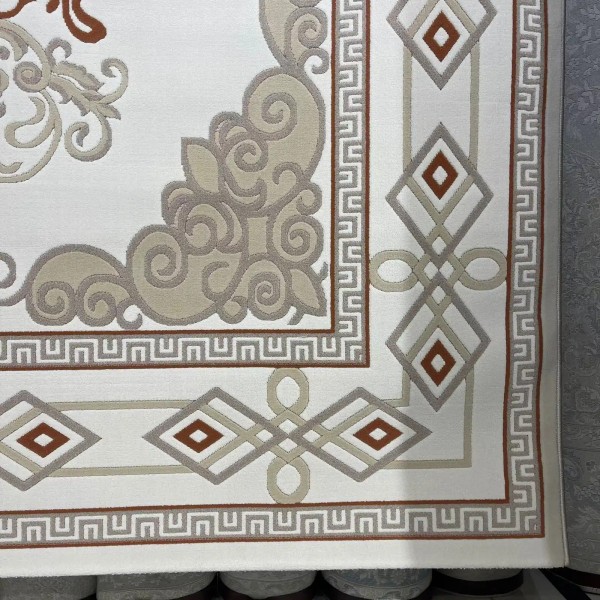 Turkish Modern rugs AL OUSHRA 9660A Light beige size 100*200
