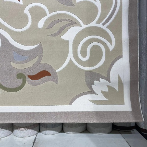 Turkish rugs designer palace 9552A beige size 80*150