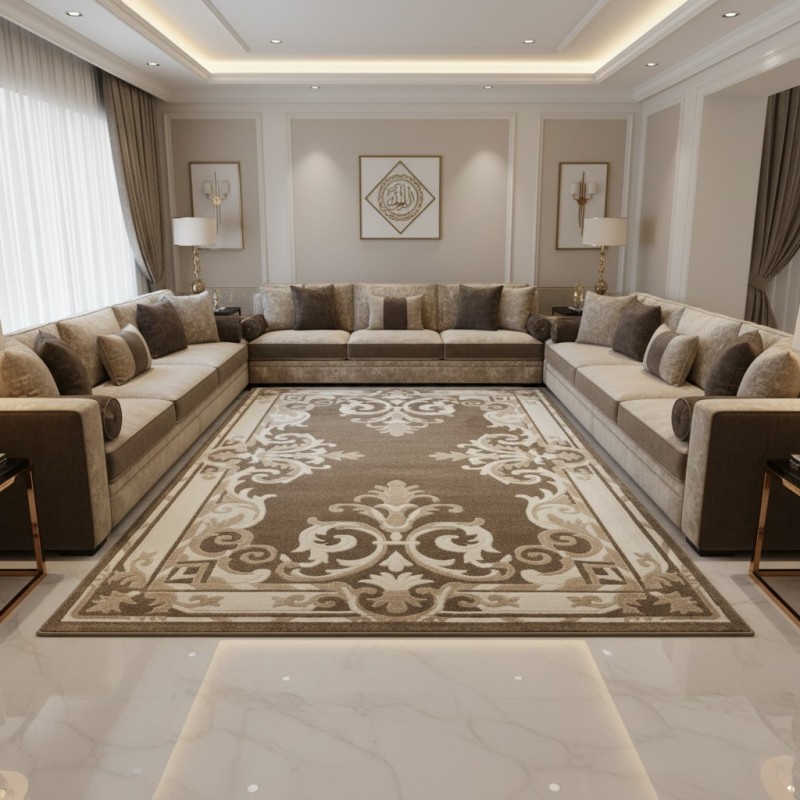 سجاد بانوراما تركي 0L312C ابيض مينك مقاس 300*400