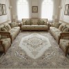Super Golden Turkish Carpet 9962A Beige Size 100*200